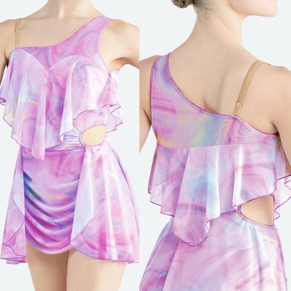 Revolution lyrical lavender tie dye Dance costume TAKE IT ALL RC24586 XLC child - Picture 1 of 11